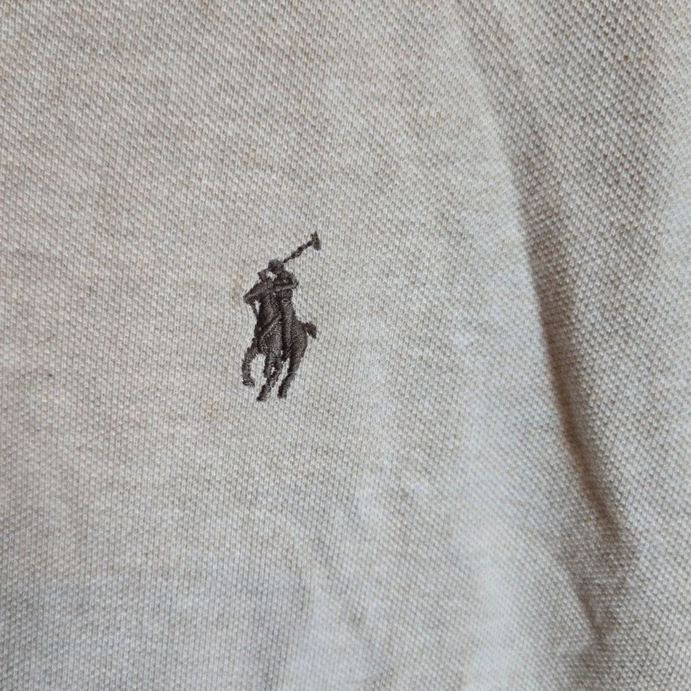 Polo Ralph Lauren Men Classic Fit XL Beige Short Sleeve Polo Shirt‎ with Logo